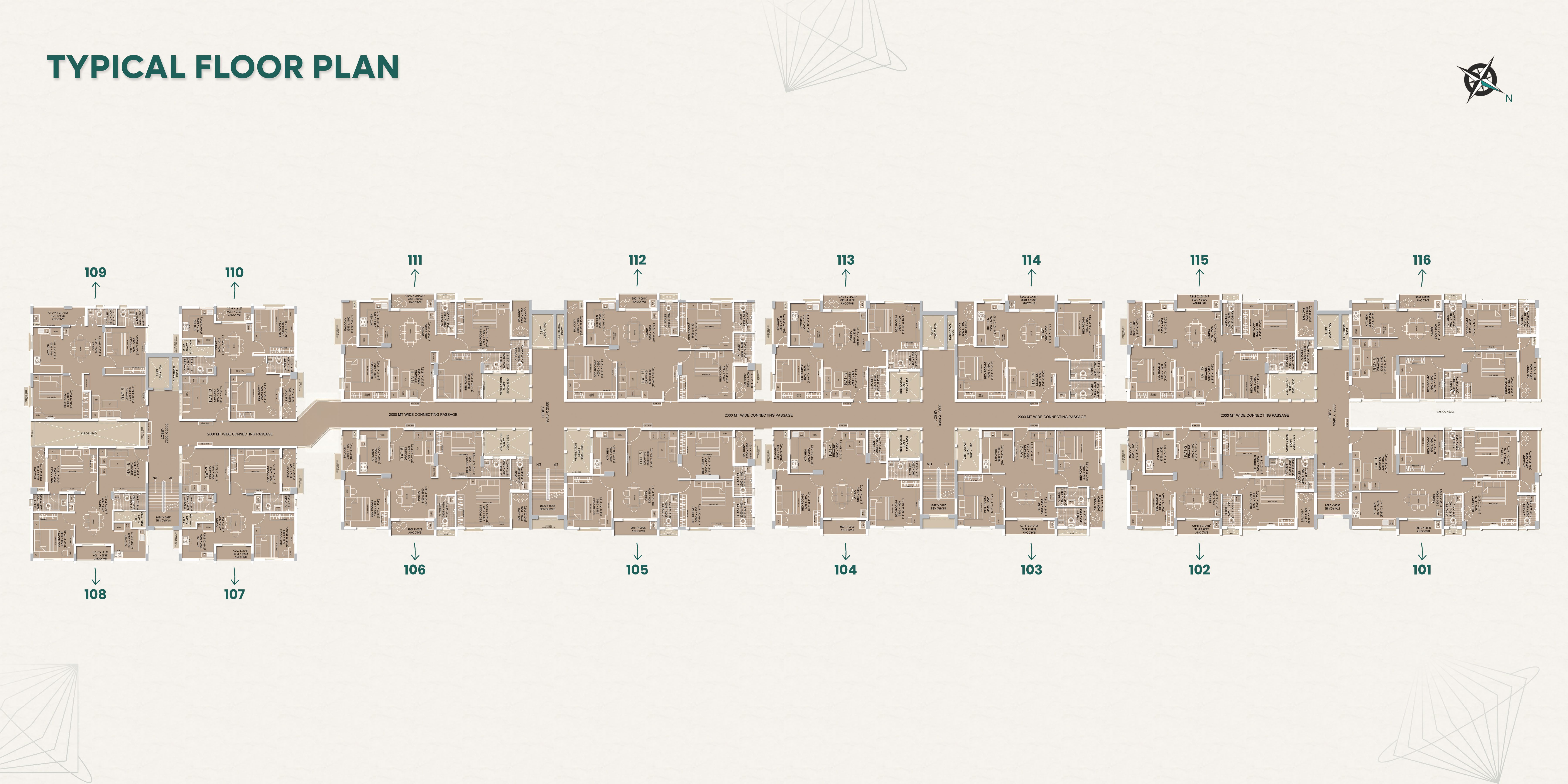 Laxmi Medous Typical Floor Plan