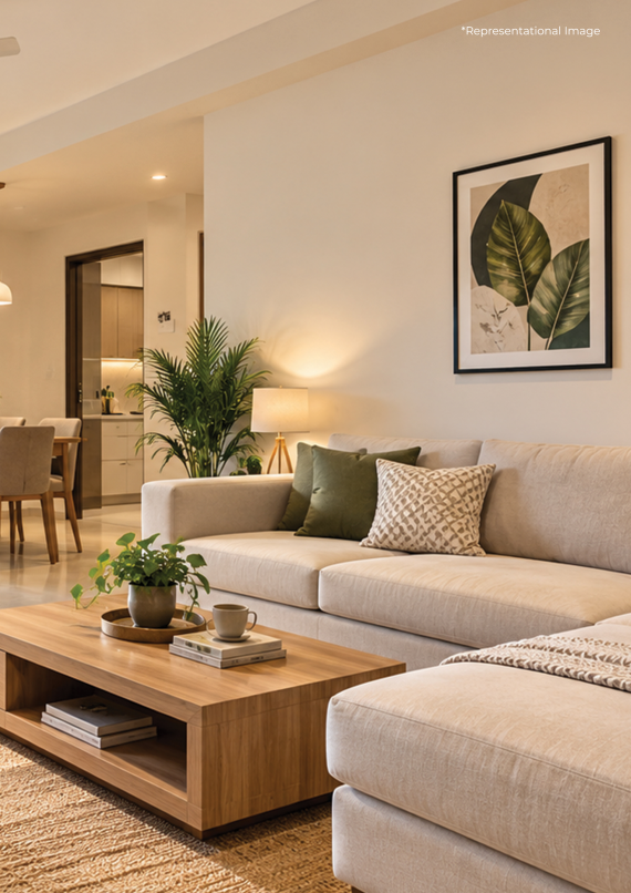 Representational living room interior at Laxmi Heritage