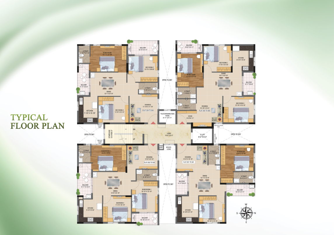 Laxmi Heritage typical floor plan
